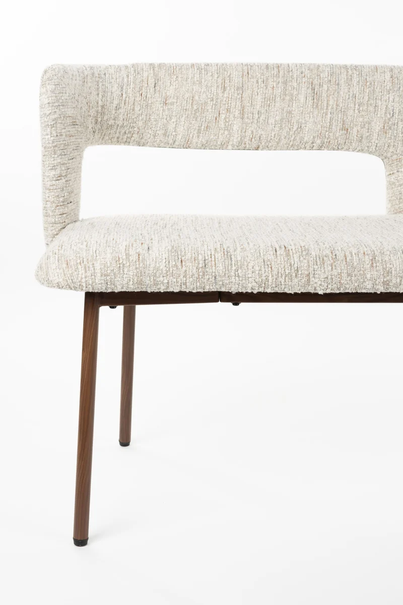 White Label Living Esszimmerbank Chelsea – Beige, Polyester, 51 × 148 × 79 cm