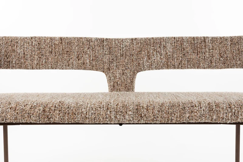 White Label Living Esszimmerbank Chelsea – Braun, Polyester, 51 × 148 × 79 cm