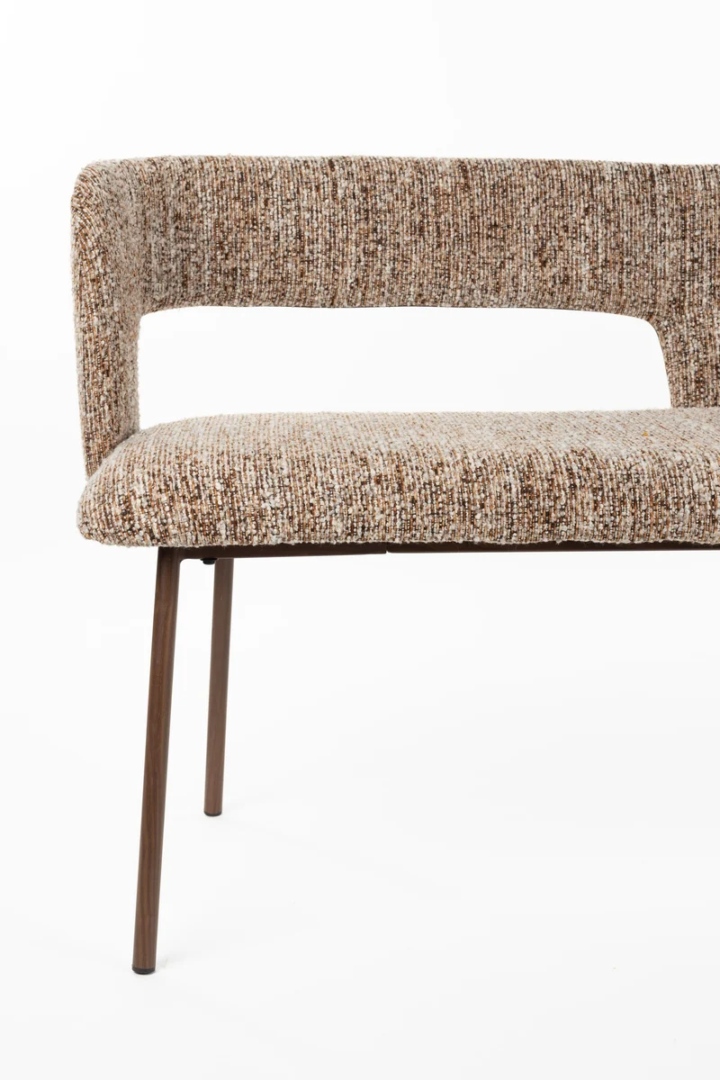 White Label Living Esszimmerbank Chelsea – Braun, Polyester, 51 × 148 × 79 cm