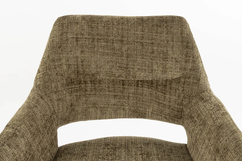 White Label Living Sessel Merel – Grün, Polyester, 62 × 60 × 85 cm, 2er-Set