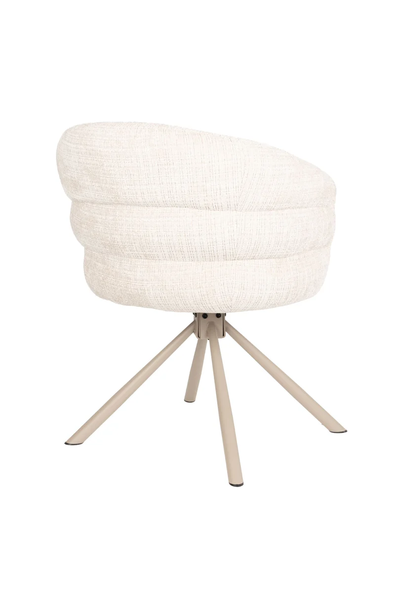 White Label Living Sessel Marjolein – Beige, Polyester, 63 × 62 × 77 cm, 2er-Set