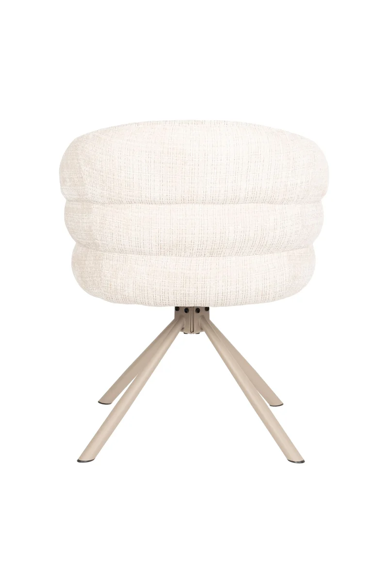 White Label Living Sessel Marjolein – Beige, Polyester, 63 × 62 × 77 cm, 2er-Set