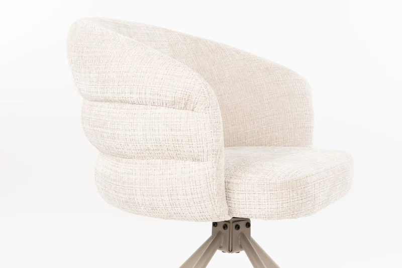 White Label Living Sessel Marjolein – Beige, Polyester, 63 × 62 × 77 cm, 2er-Set