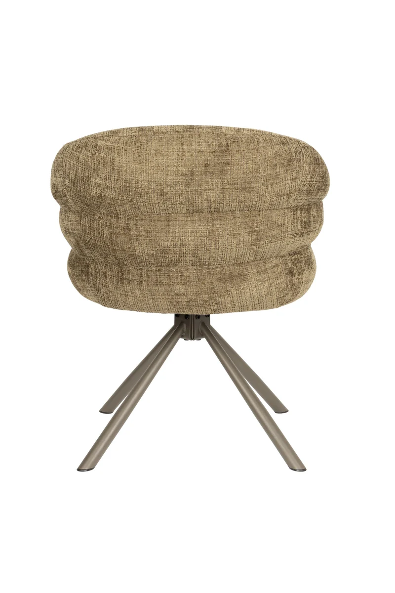 White Label Living Sessel Marjolein – Grün, Polyester, 63 × 62 × 77 cm, 2er-Set