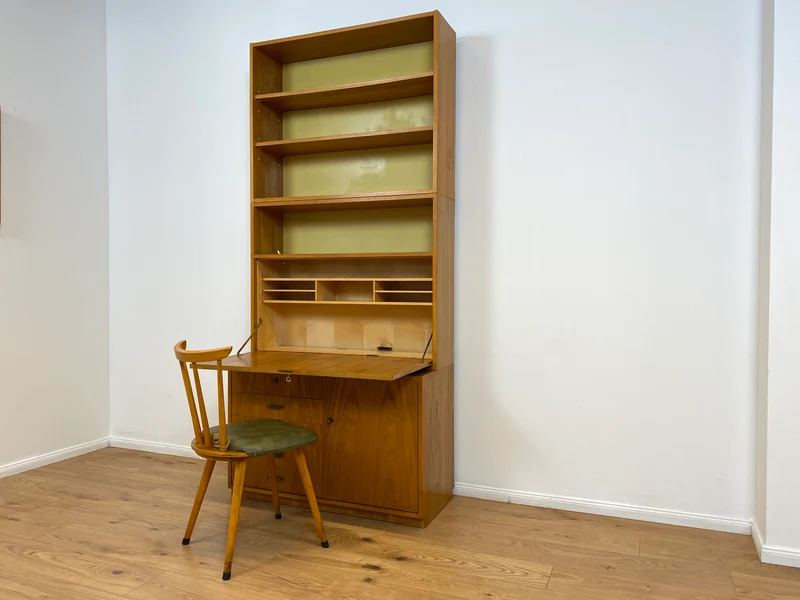 WMK Stilvoller & geräumiger 1960er Jahre Designer Schreibschrank von Bruno Knoblauch für VEB Hellerau