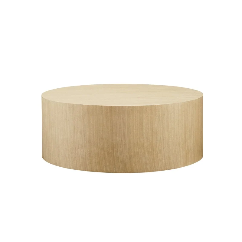 Couchtisch Noma mit Eichenfurnier – Natur, Ø 80 cm