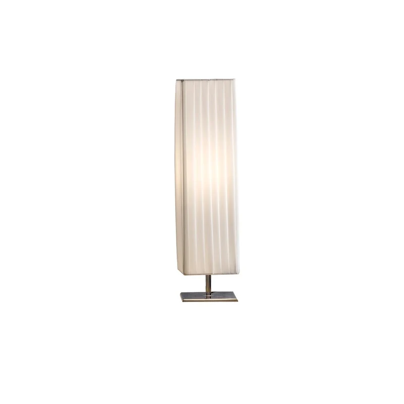 Art-Déco-Tischleuchte – Weiß/Chrom, 60 cm