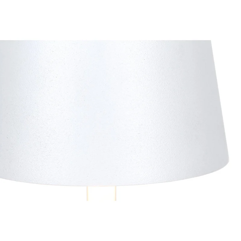 LED-Akku-Tischleuchte mit Holzfuß – Natur/Weiß, 29 cm