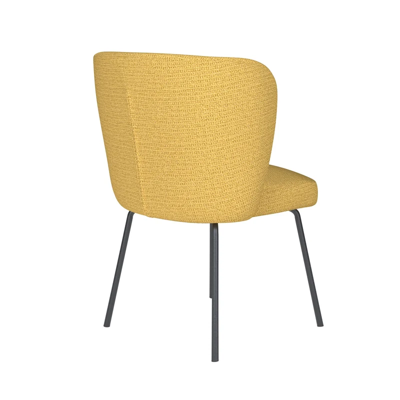 White Label Living Stuhl Stan Ocker 4 Metallbeine – 57 × 53 × 82 cm