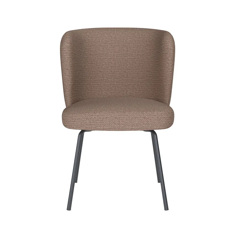 White Label Living Stuhl Stan Taupe 4 Metallbeine – 57 × 53 × 82 cm