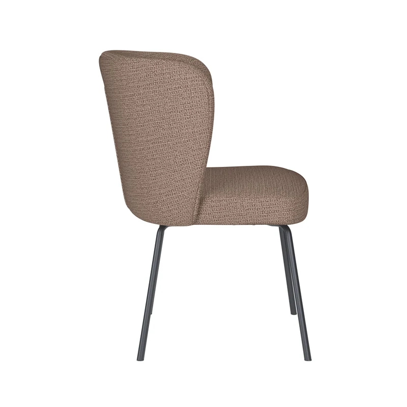 White Label Living Stuhl Stan Taupe 4 Metallbeine – 57 × 53 × 82 cm
