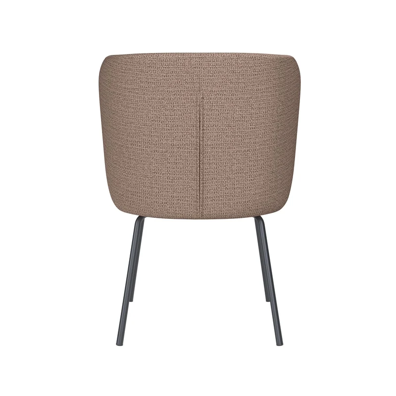 White Label Living Stuhl Stan Taupe 4 Metallbeine – 57 × 53 × 82 cm