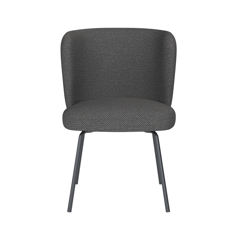 White Label Living Stuhl Stan Grau 4 Metallbeine – 57 × 53 × 82 cm