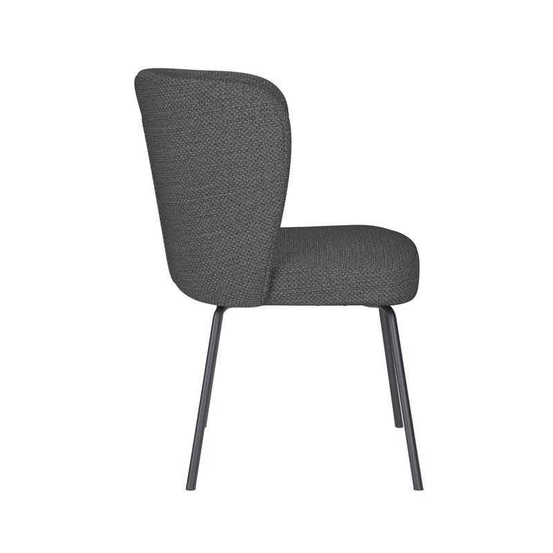 White Label Living Stuhl Stan Grau 4 Metallbeine – 57 × 53 × 82 cm