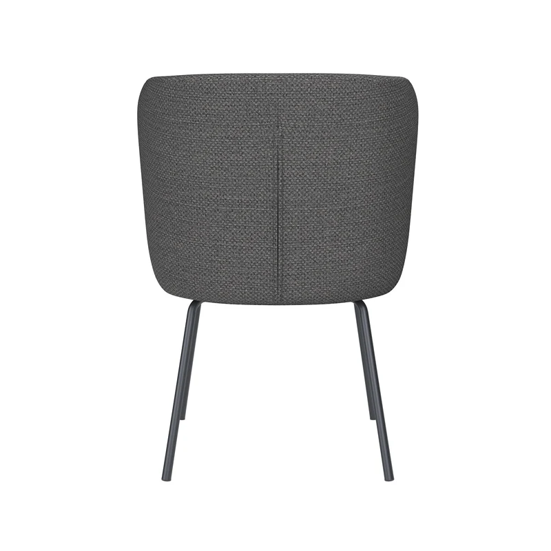 White Label Living Stuhl Stan Grau 4 Metallbeine – 57 × 53 × 82 cm