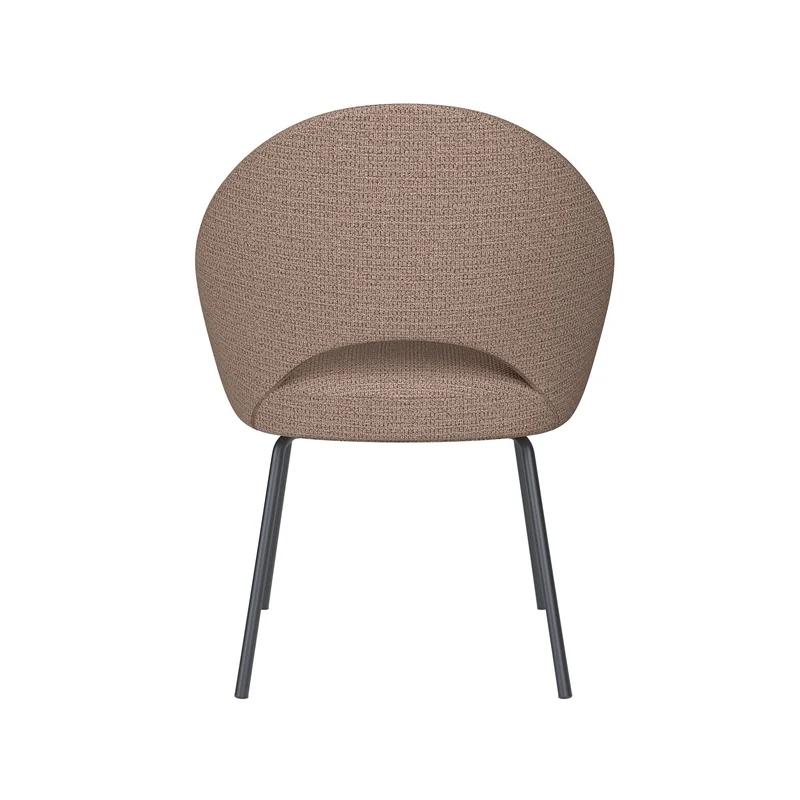 White Label Living Stuhl Mick Taupe 4 Metallbeine – 60 × 56 × 83 cm