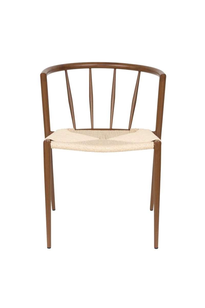 White Label Living Stuhl Che – Nussbaum, Eisen, 46 × 52 × 70 cm, 2er-Set