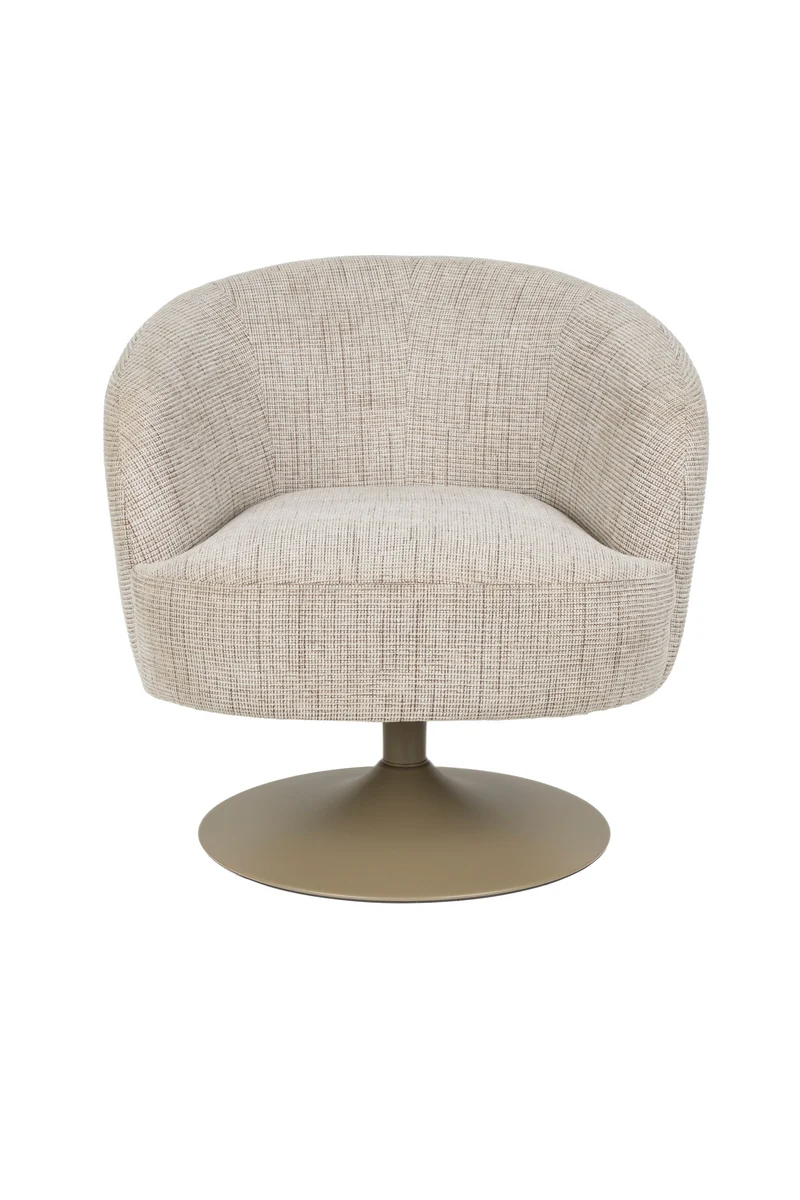 White Label Living Loungesessel Renate – Polyester, 75 × 75 × 73 cm