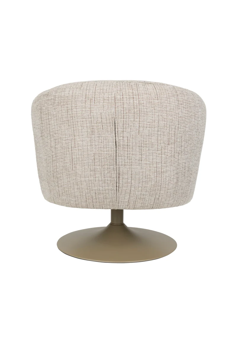 White Label Living Loungesessel Renate – Polyester, 75 × 75 × 73 cm