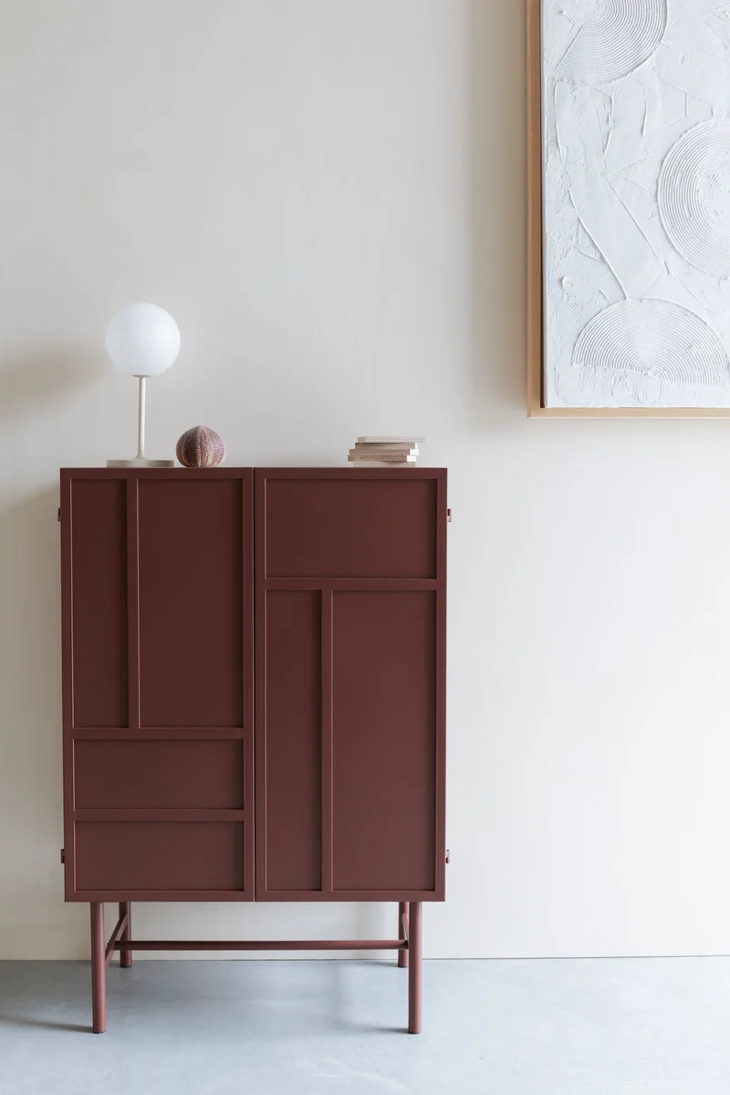 White Label Living Schrank Davis – Eisen, 35 × 70 × 105 cm