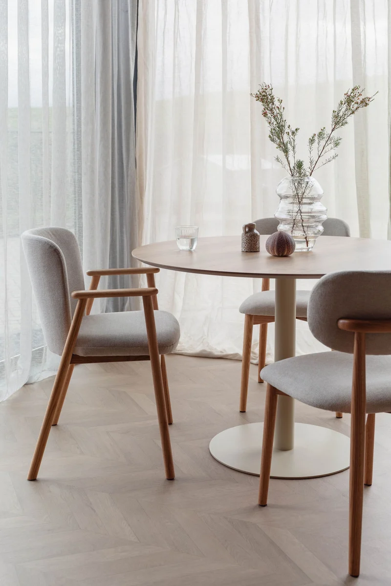 White Label Living Esstisch Steven – Beige, MDF, 110 × 110 × 74 cm