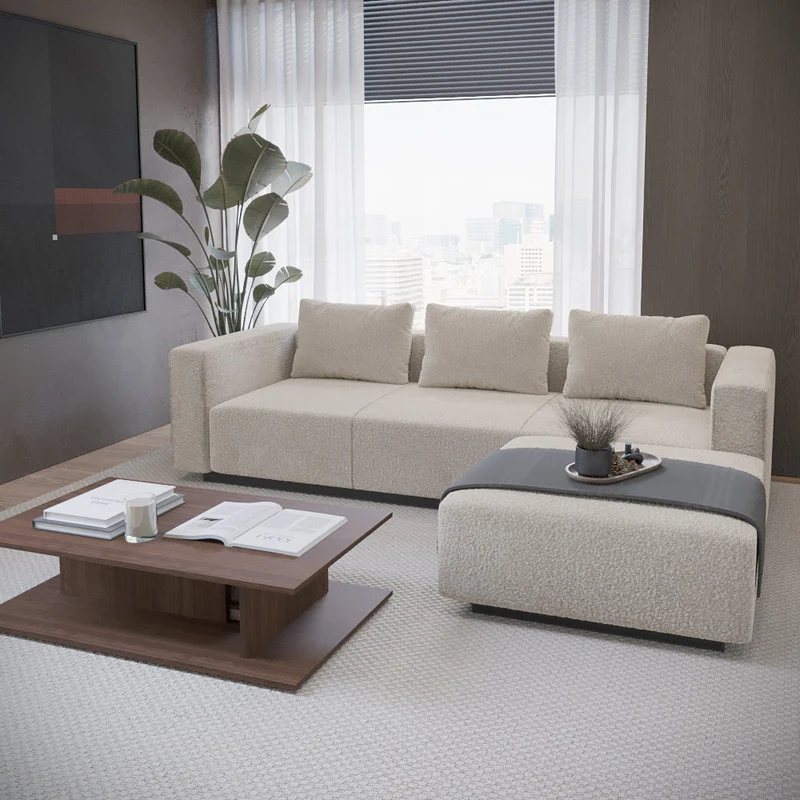 Evanyrouse Laggi 3-Sitzer Sofa mit Chaiselongue rechts