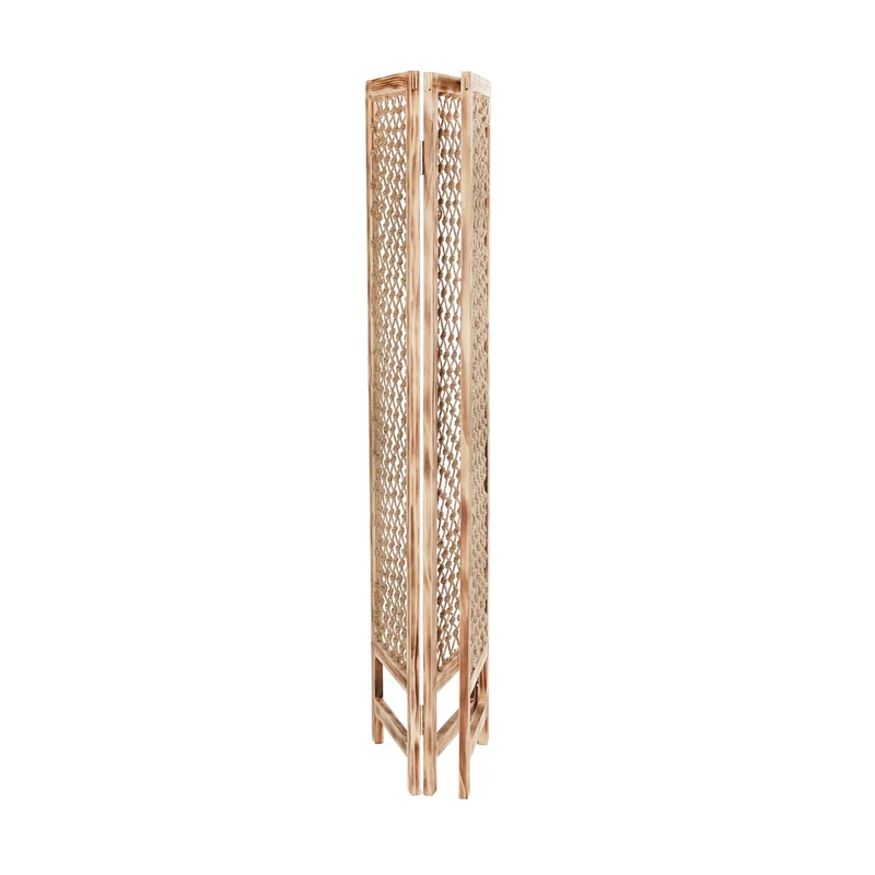 RAUMTEILER "NODI" | Holz, Geknüpftes Garn, 166cm | Paravent