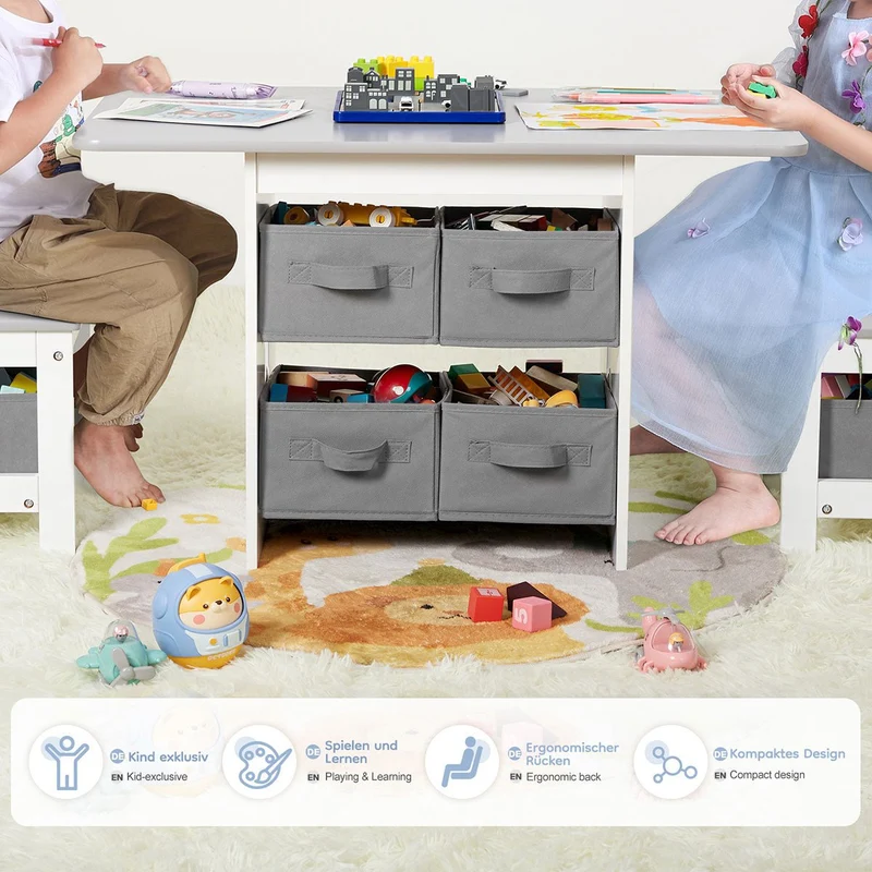 Yorbay Kindersitzgruppe mit Kindertisch und Stühlen