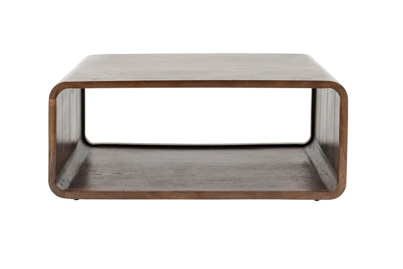 White Label Living Couchtisch Tycho – Braun, Mangoholz, 90 × 35 × 35 cm