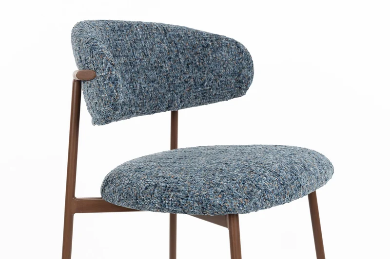 White Label Living Tresenhocker Claes Blue – Polyester, 51 × 44 × 94 cm, 2er-Set