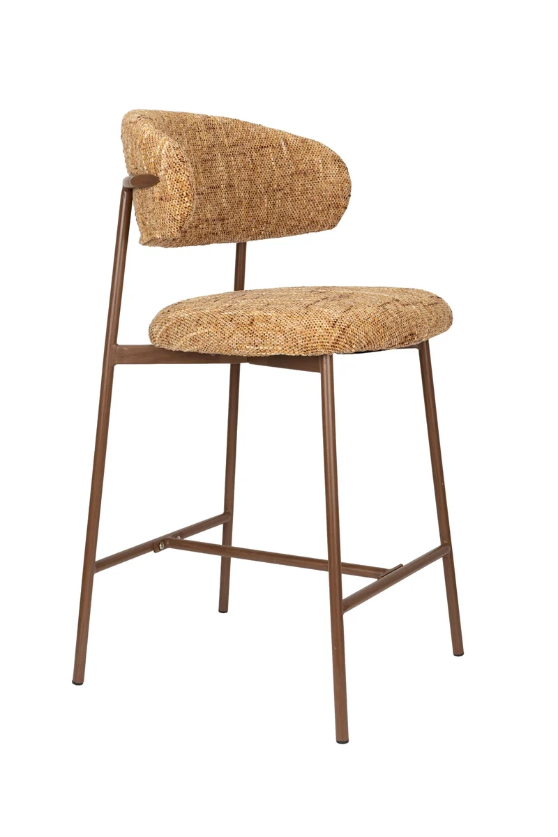 White Label Living Tresenhocker Claes – Ocker, Polyester, 51 × 44 × 94 cm, 2er-Set