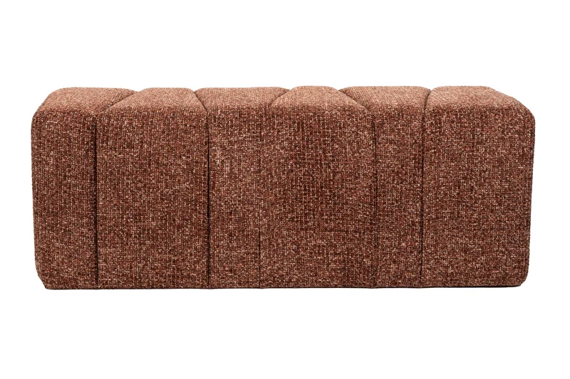 White Label Living Bank Dance Terracotta – Polyester, 40 × 120 × 45 cm