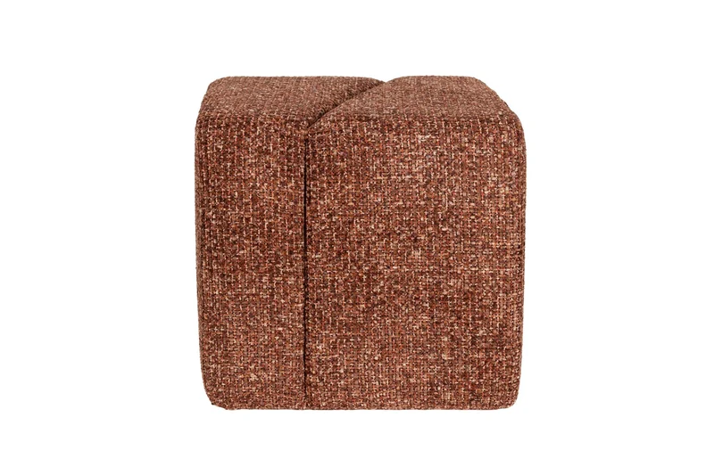 White Label Living Hocker Dance Terracotta – Polyester, 40 × 48 × 45 cm