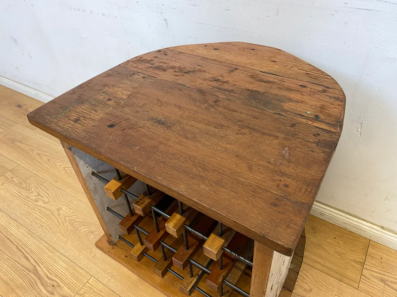 Boatwood by WMK # Besonderes Weinregal für 15 Flaschen gebaut aus echtem Fischerboot, ein handgefertigtes Unikat aus massivem Teakholz