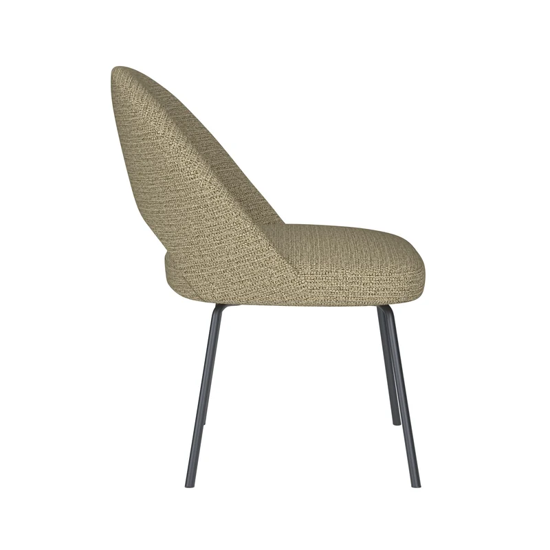 White Label Living Stuhl Mick Grün 4 Metallbeine – 60 × 56 × 83 cm
