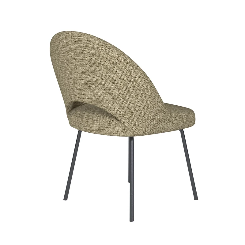 White Label Living Stuhl Mick Grün 4 Metallbeine – 60 × 56 × 83 cm