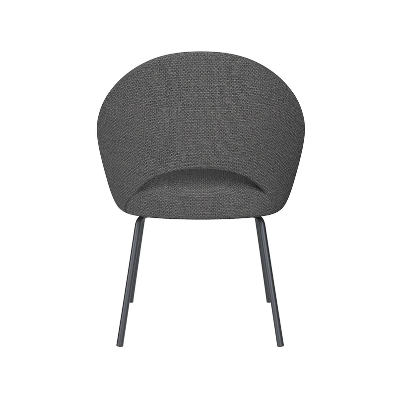 White Label Living Stuhl Mick Grau 4 Metallbeine – 60 × 56 × 83 cm