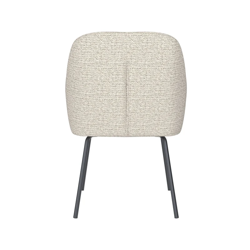 White Label Living Stuhl Otis Off-Weiß 4 Metallbeine – 62 × 59 × 84 cm