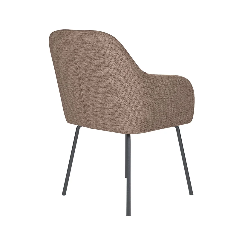 White Label Living Stuhl Otis Taupe 4 Metallbeine – 62 × 59 × 84 cm