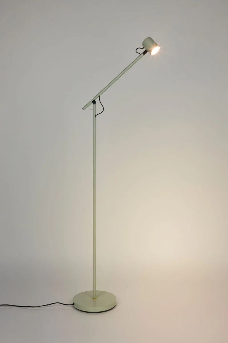 White Label Living Stehleuchte Aero – Grün, Eisen, 57,5 × 25 × 120 cm
