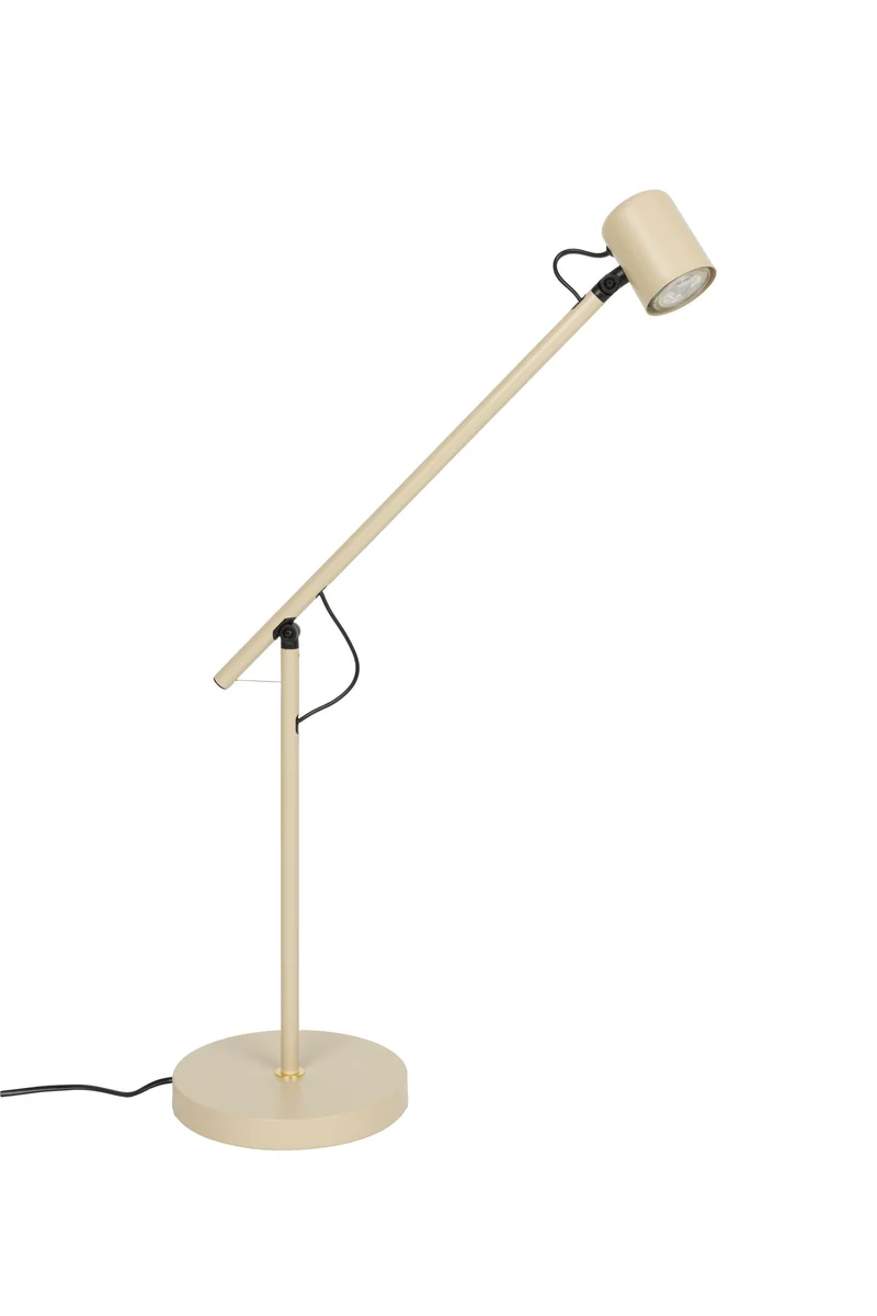 White Label Living Tischleuchte Aero – Beige, Eisen, 55 × 20 × 45,5 cm