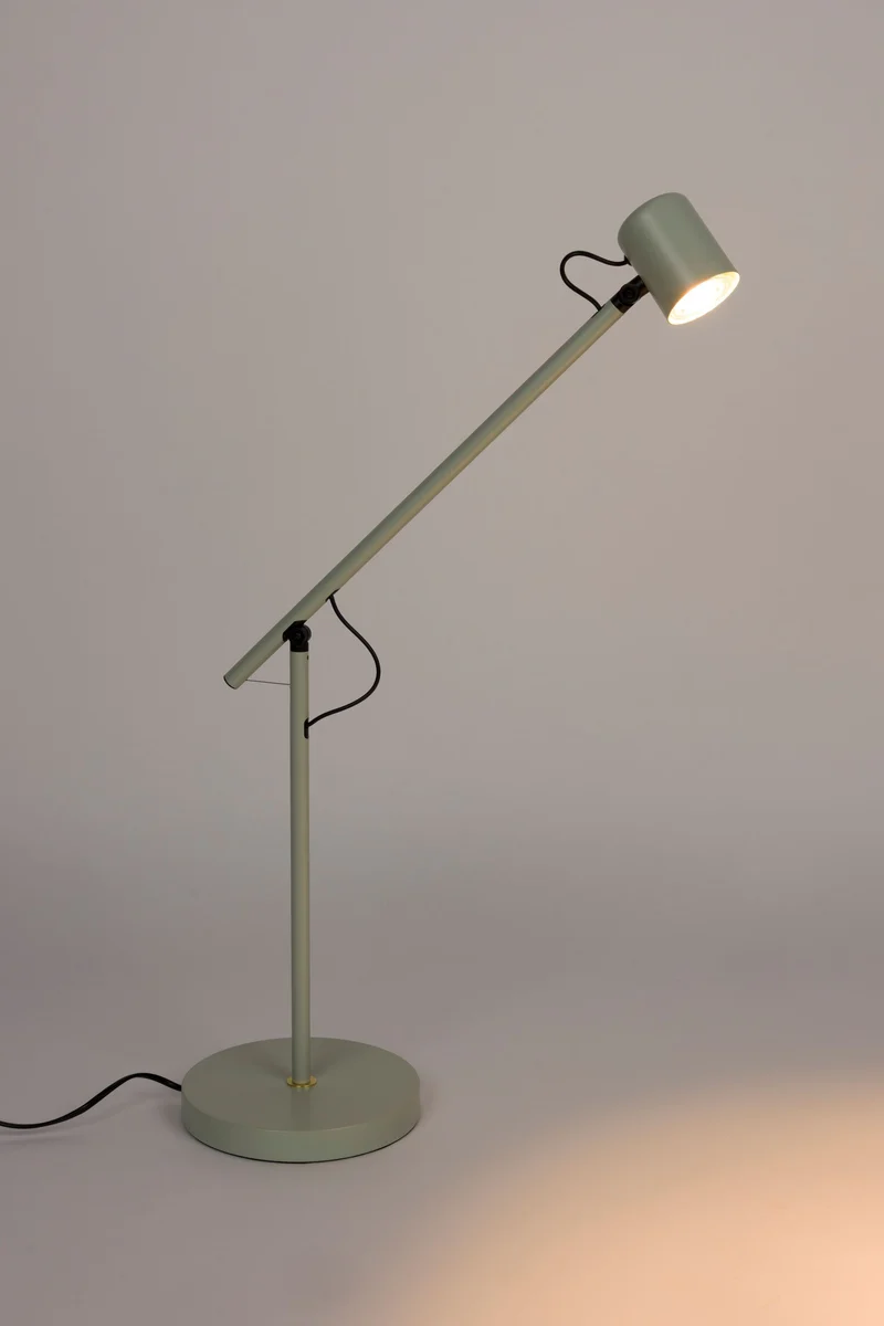 White Label Living Tischleuchte Aero – Grün, Eisen, 55 × 20 × 45,5 cm