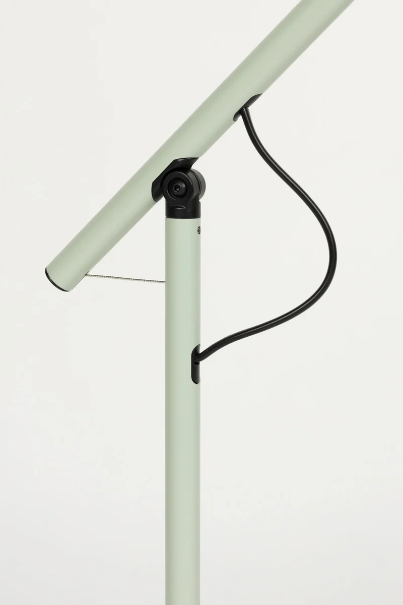 White Label Living Tischleuchte Aero – Grün, Eisen, 55 × 20 × 45,5 cm