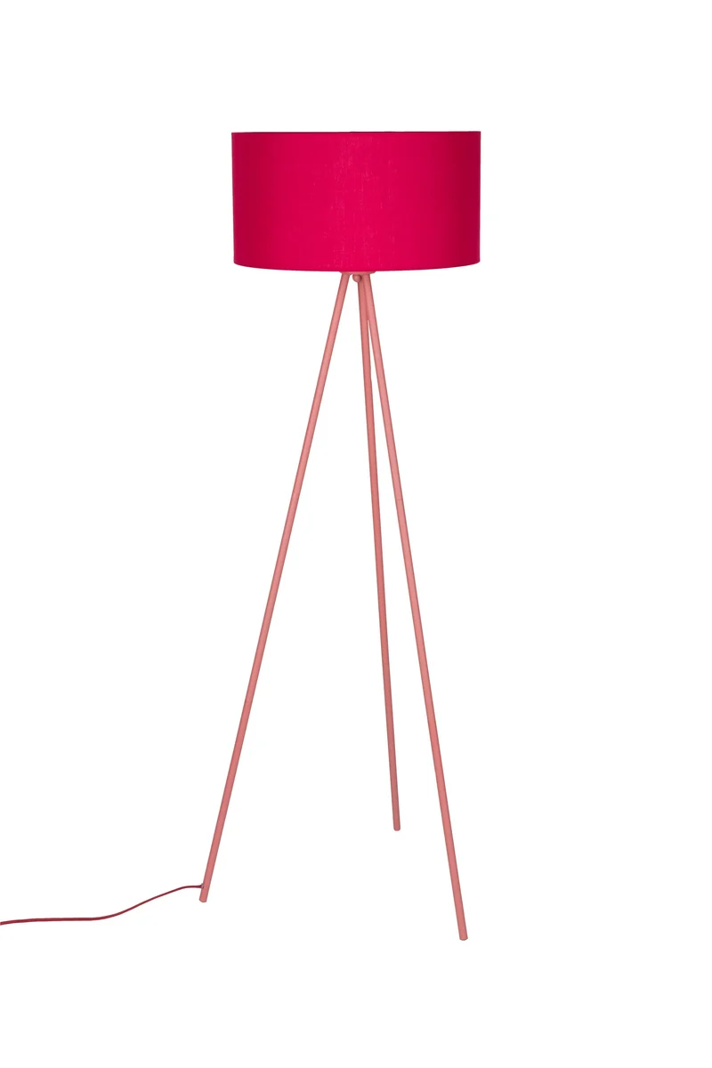 White Label Living Stehleuchte Susie – Rot, Eisen, 45 × 45 × 146 cm