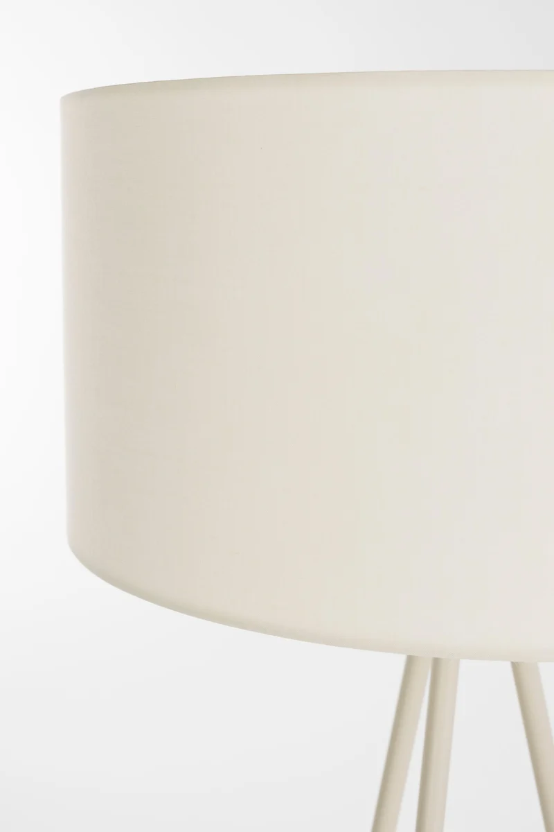 White Label Living Stehleuchte Susie – Beige, Eisen, 45 × 45 × 146 cm