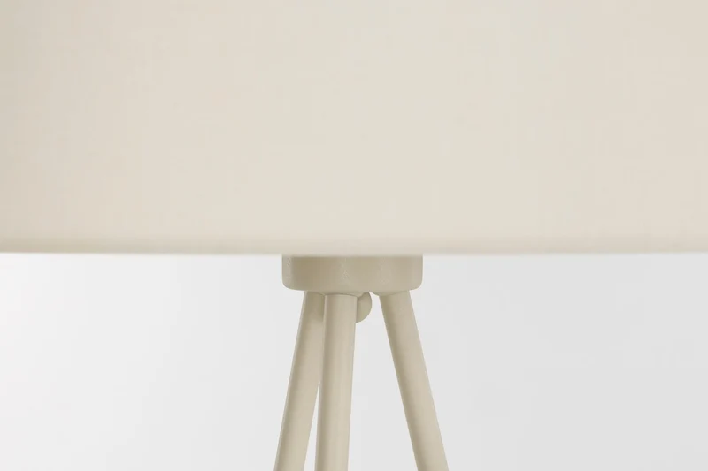 White Label Living Stehleuchte Susie – Beige, Eisen, 45 × 45 × 146 cm