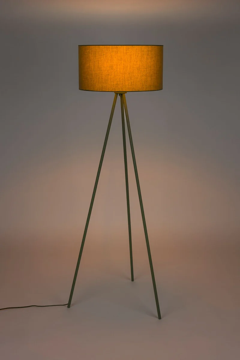 White Label Living Stehleuchte Susie – Grün, Eisen, 45 × 45 × 146 cm