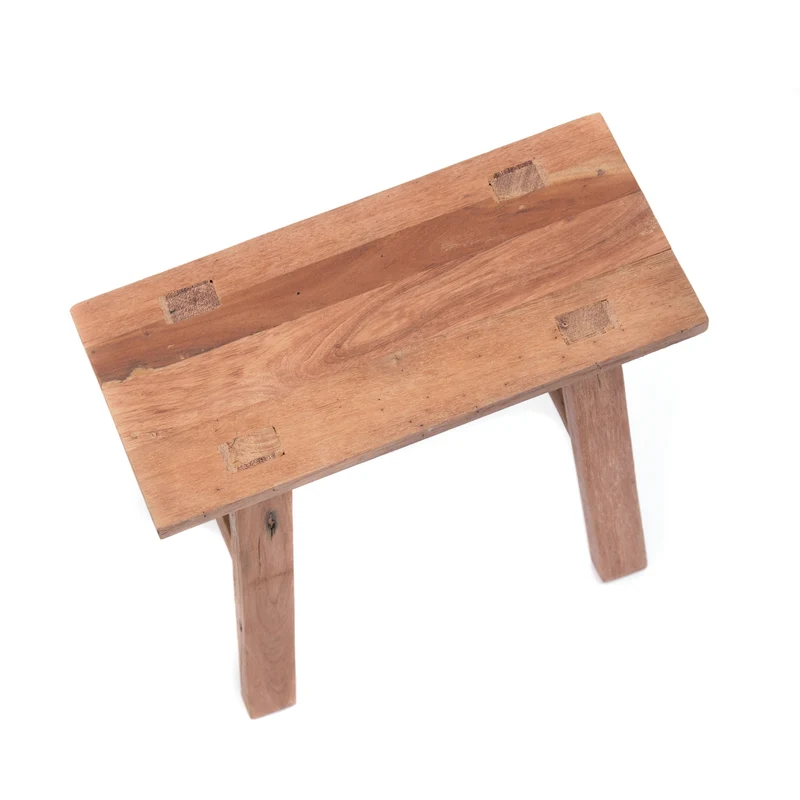 HOLZ HOCKER "RECTA 45" | 50x45 cm, Recyclingholz | Pflanzenhocker