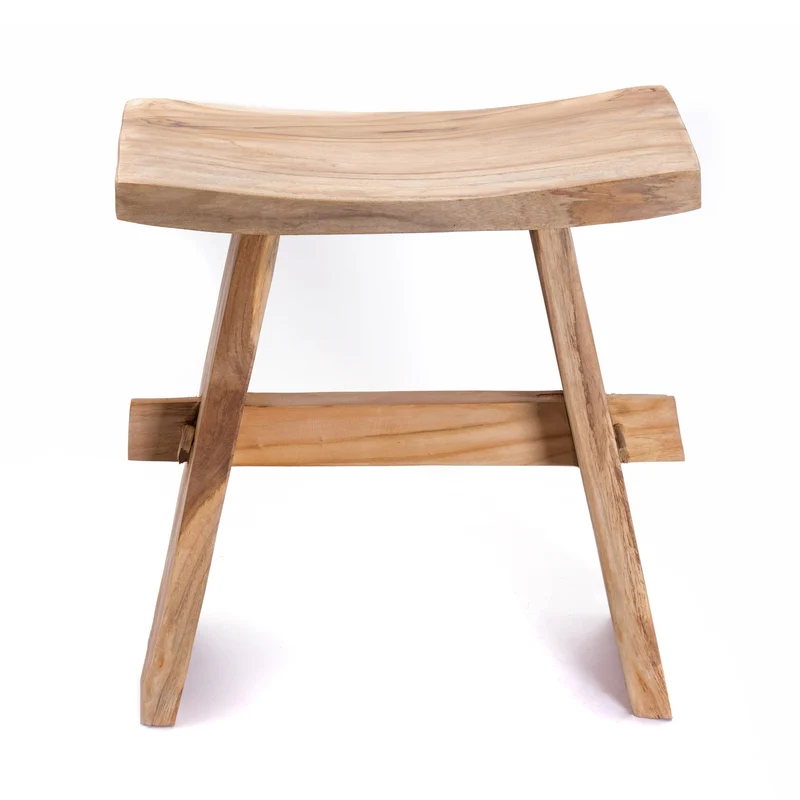 SITZHOCKER "FINCA II" | Teakholz, 50 cm | Holz Hocker