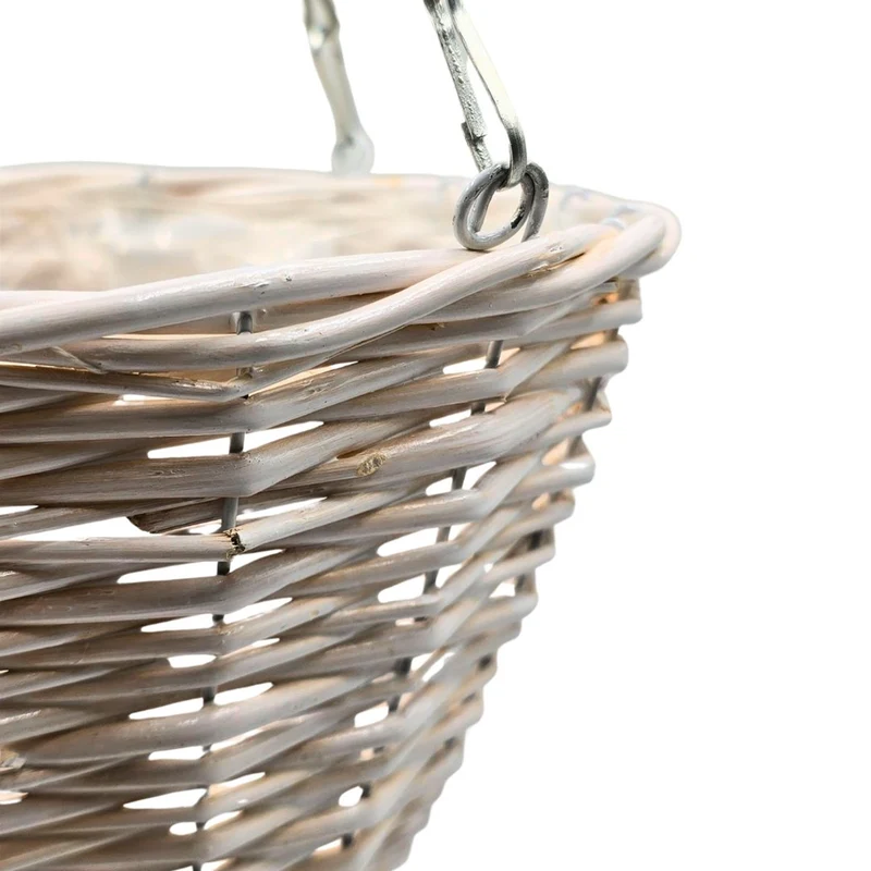 BLUMENAMPEL "BOWL" | 25 cm, Weide | handgefertigtes Korbgeflecht